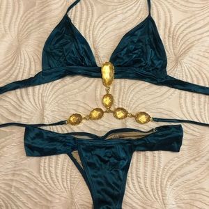 Have faith Brand embellished Brazilian bikin